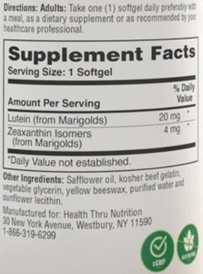 Lutein & Zeaxanthin with LutePro® – 60 softgels