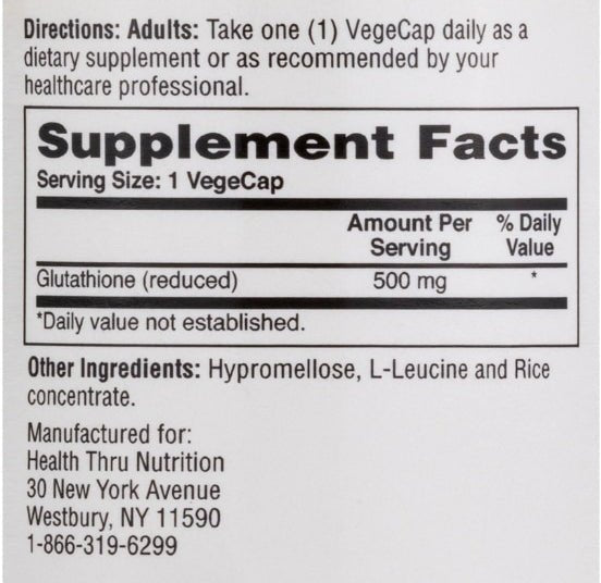 Gereduceerde Glutathion (gefermenteerd) – 60 capsules - Newtraceuticals