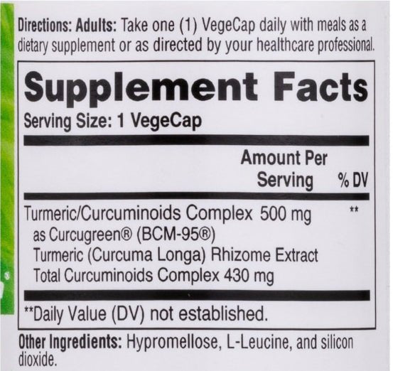 Kurkuma Curcumine (Curcugreen® BCM - 95®) – 30 capsules - Newtraceuticals