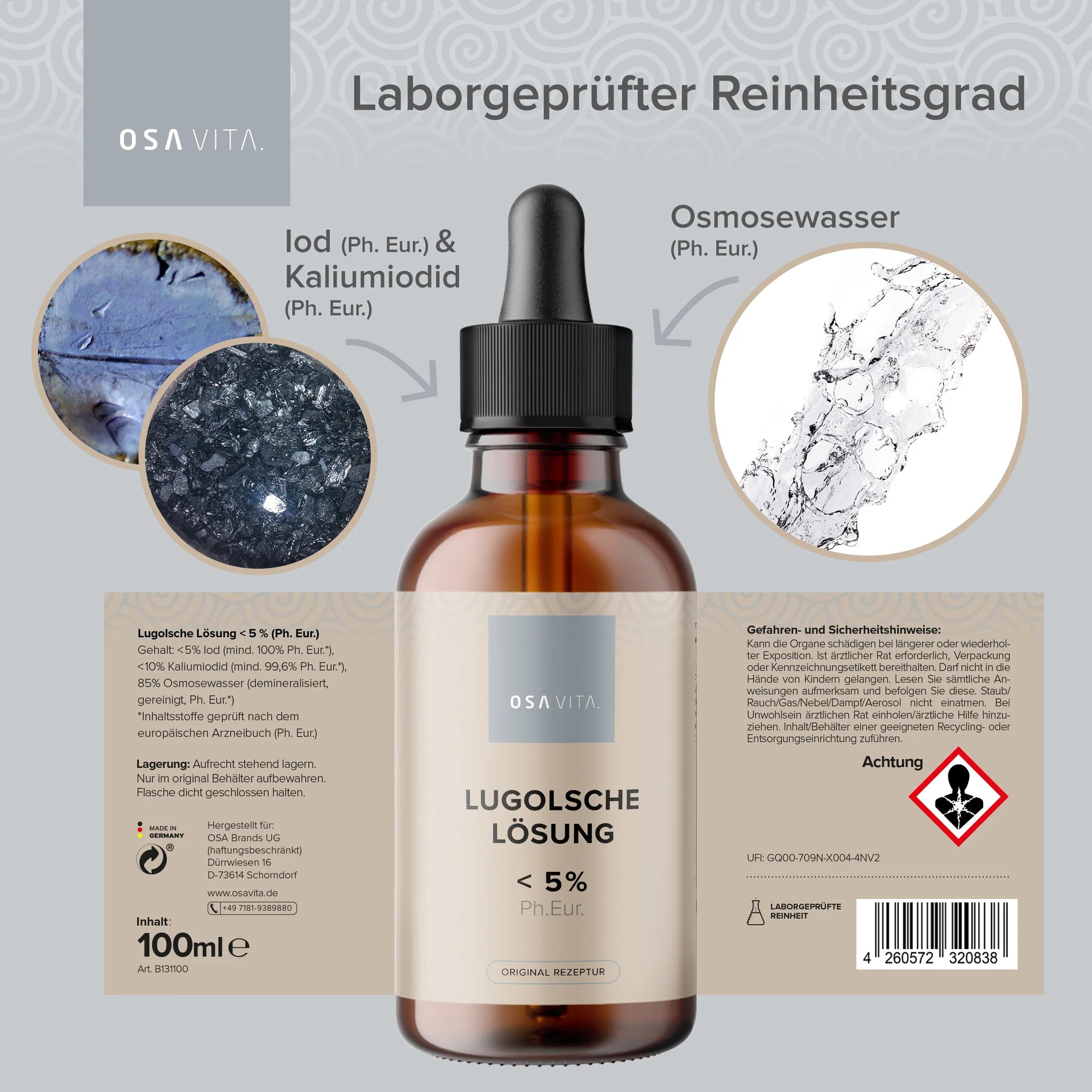 Lugol's Jodium 5% met Pipet - Newtraceuticals