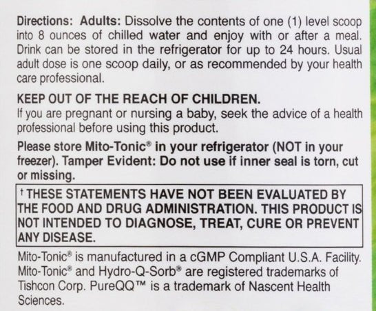 Mito - Tonic geavanceerde mitochondriale mix – 225g pot - Newtraceuticals