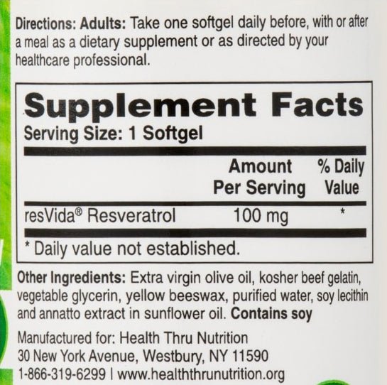 Resveratrol (ResVida™) – 60 softgels - Newtraceuticals