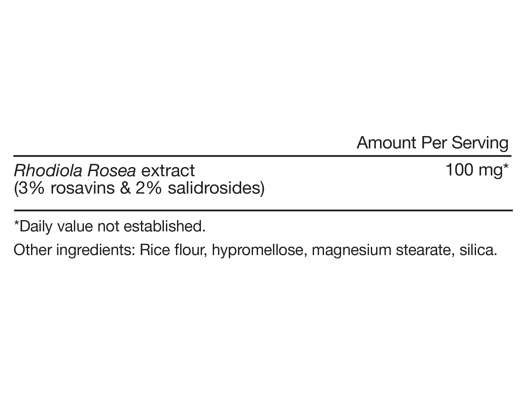 Rhodiola Rosea - 60 capsules - Newtraceuticals
