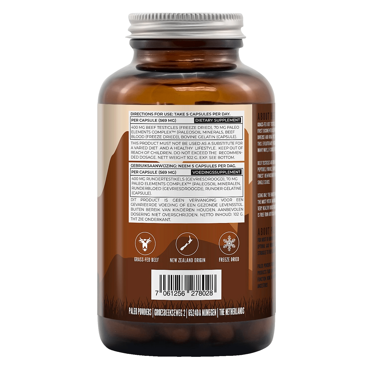 Runder Testikels - 180 capsules - Newtraceuticals