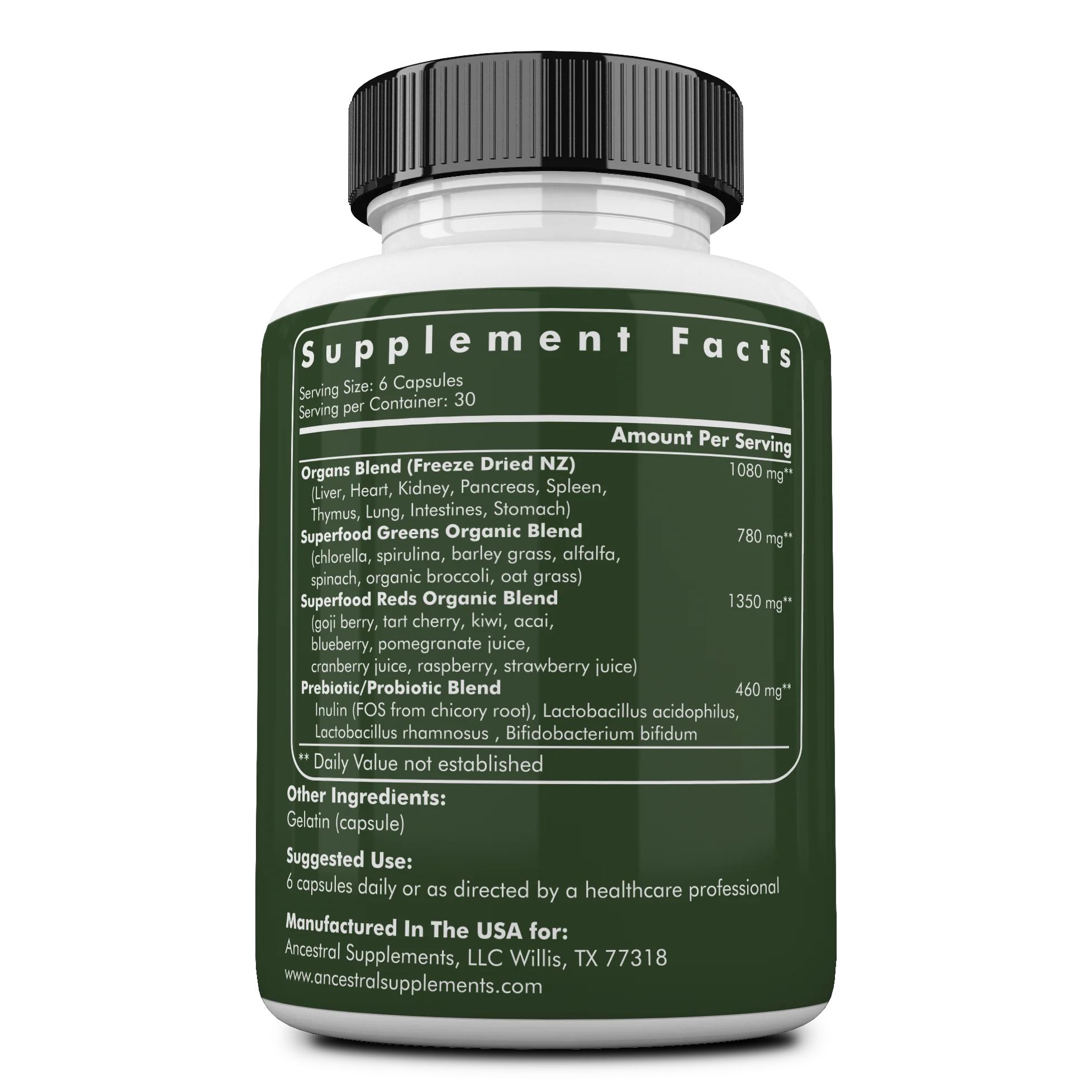 Animal-Based Greens - 180 capsules