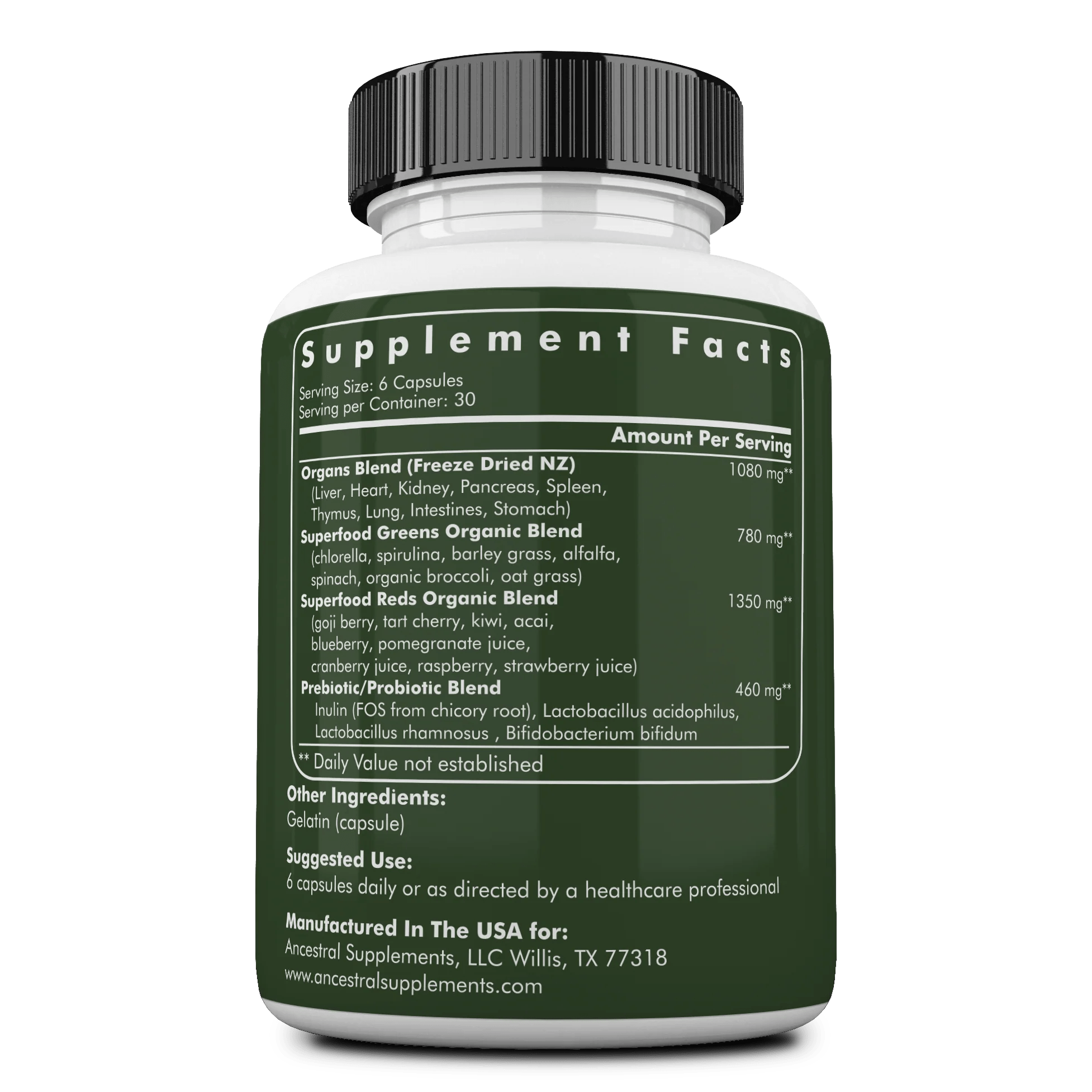 Animal - Based Greens - 180 capsules - Newtraceuticals