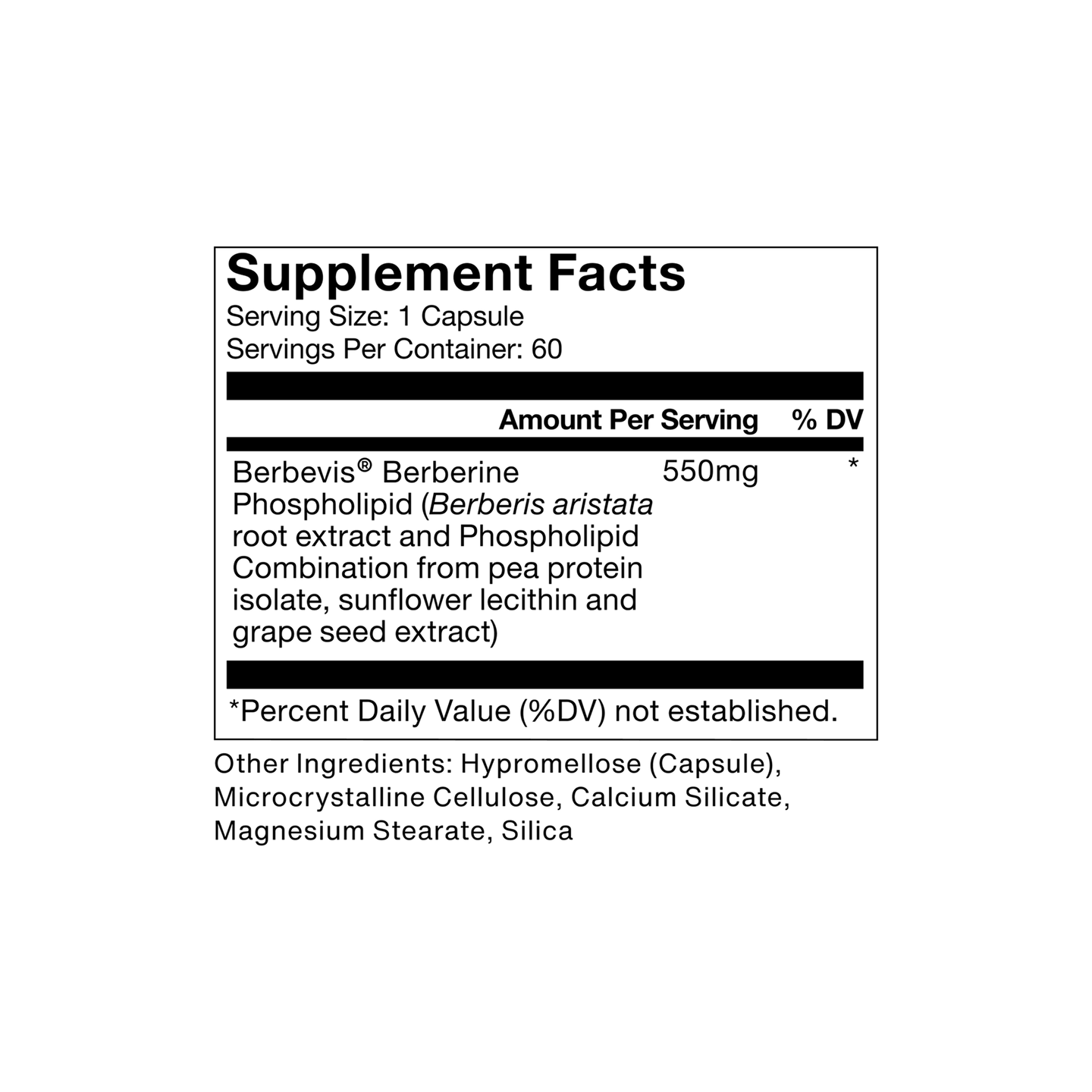 Berberine - 60 capsules - Newtraceuticals