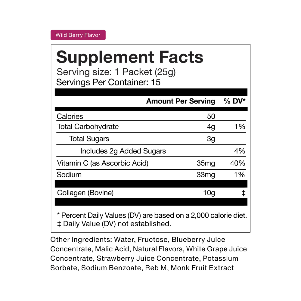 Collageen Shots - 15 Packs - Wild Berry - Newtraceuticals