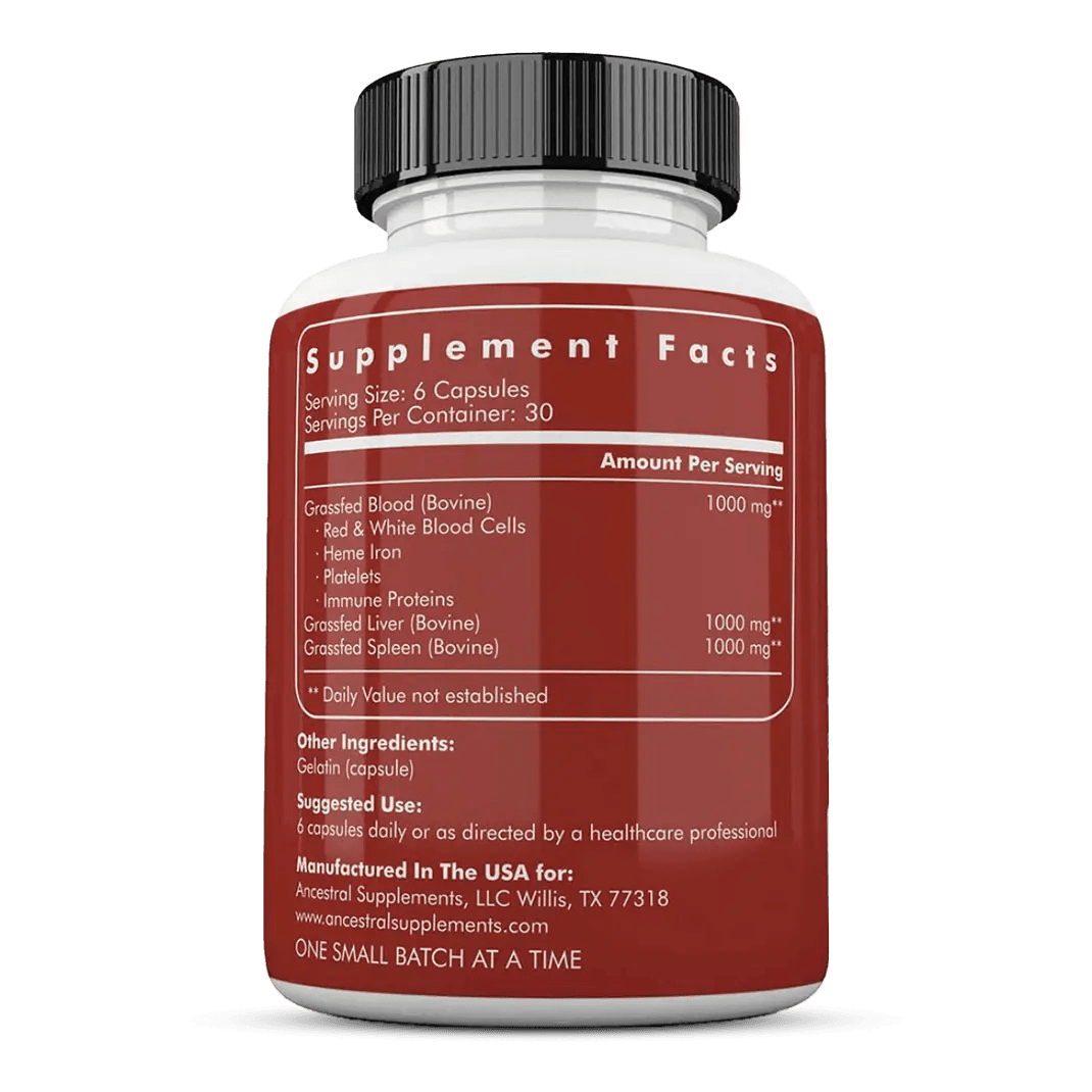 Grasgevoerd Runderbloed - 180 capsules - Newtraceuticals