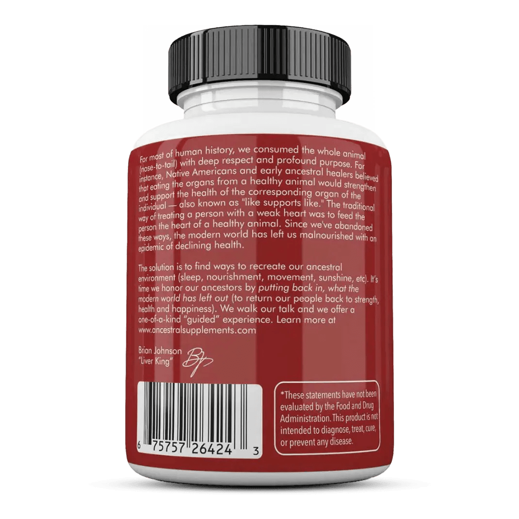 Grasgevoerde Runderhart - 180 capsules - Newtraceuticals