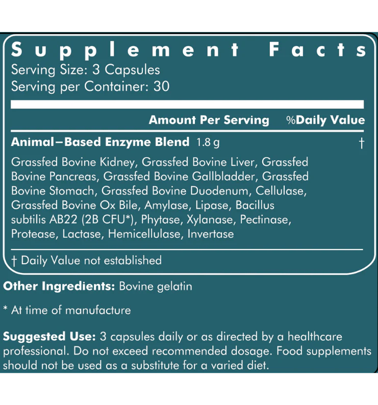 Grasgevoerde spijsverteringsenzymen - Newtraceuticals