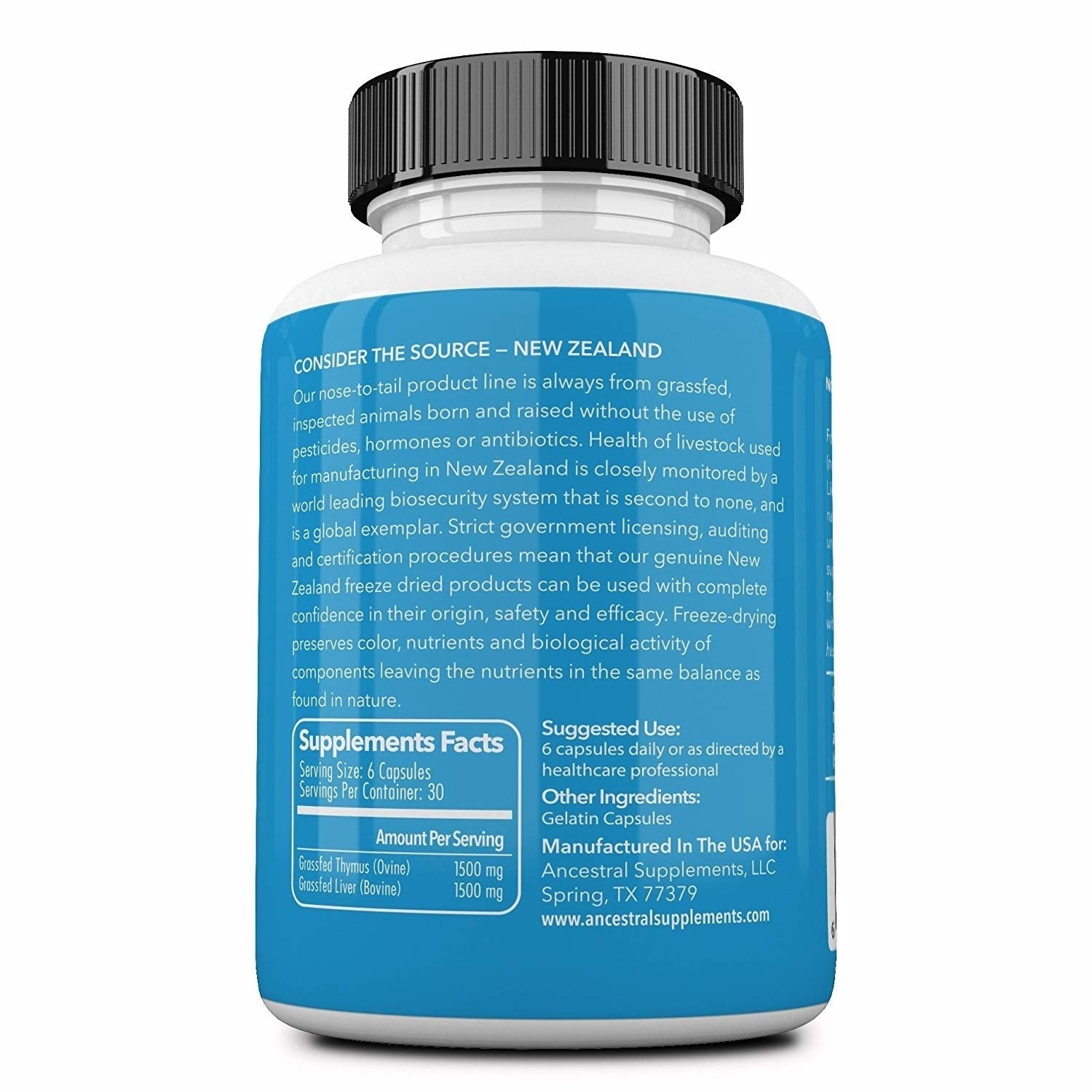 Grasgevoerde Thymus - 180 capsules - Newtraceuticals