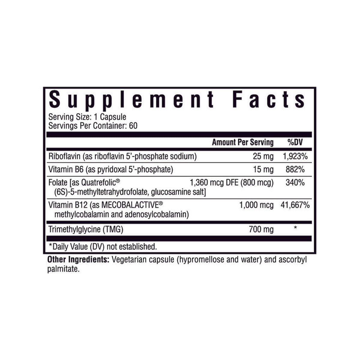 Homocysteine Nutrients - 60 capsules - Newtraceuticals