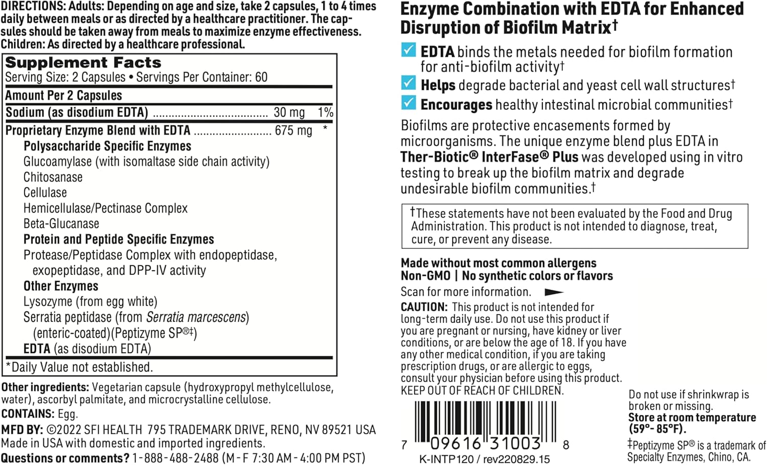 Interfase® - Biofilm Ontregelaar - 120 capsules - Newtraceuticals