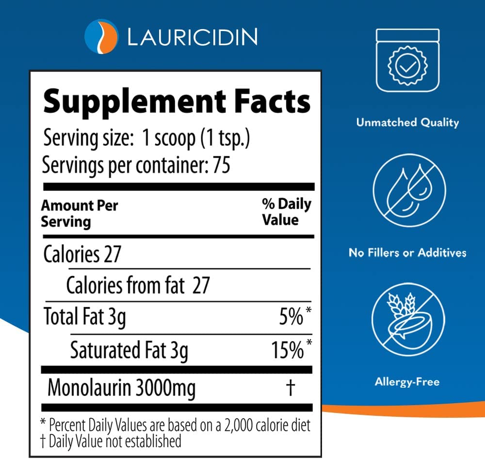 Lauricidin - Monolaurine - 227 gram - Newtraceuticals