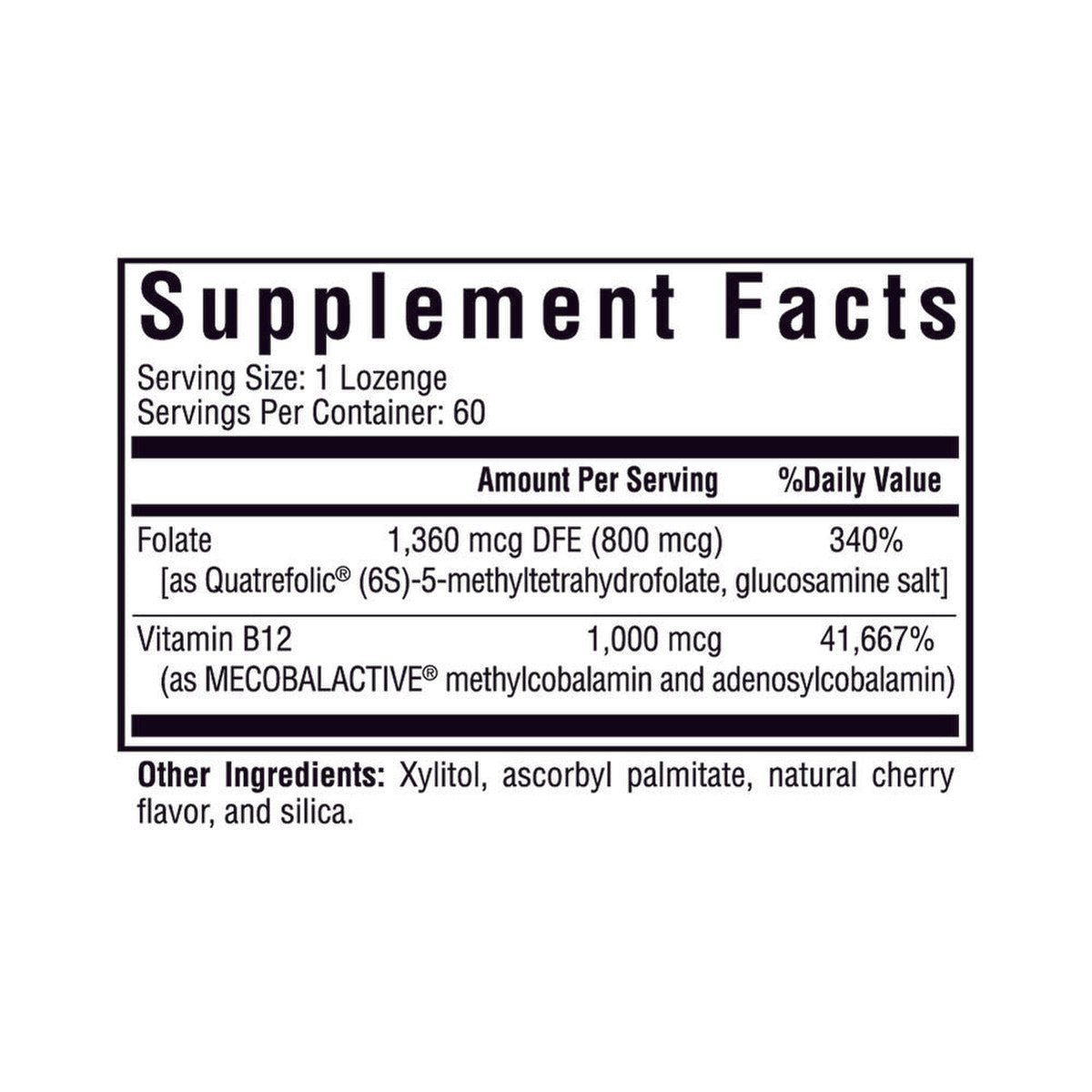 Methyl B12 met L - Methylfolaat - 60 zuigtabletten - Newtraceuticals