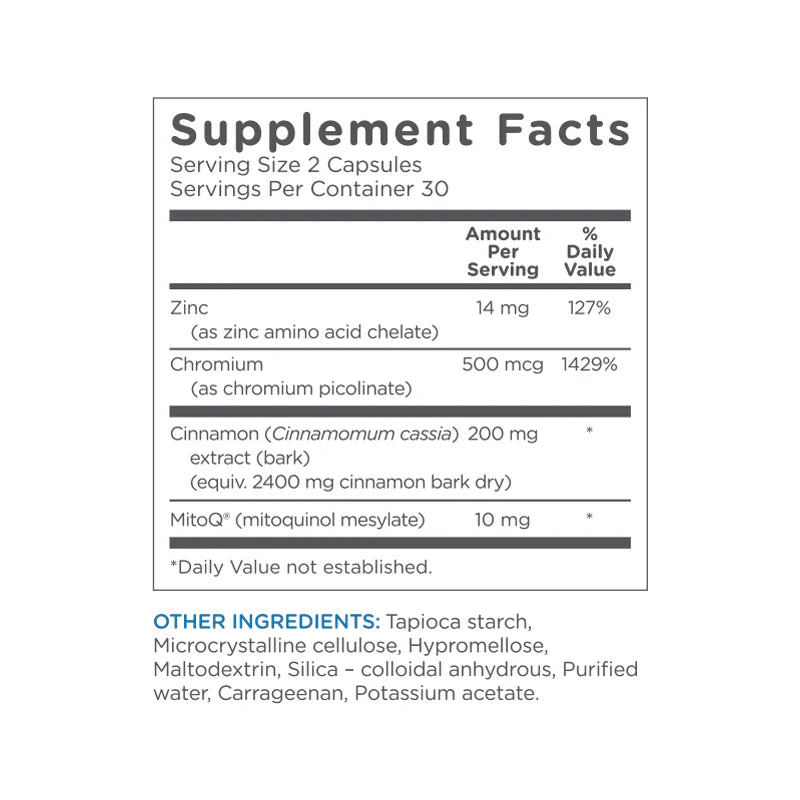 MitoQ® - Bloedsuiker - 60 capsules - Newtraceuticals