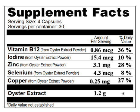 Oesterextract - OysterMax® - 120 capsules - Newtraceuticals