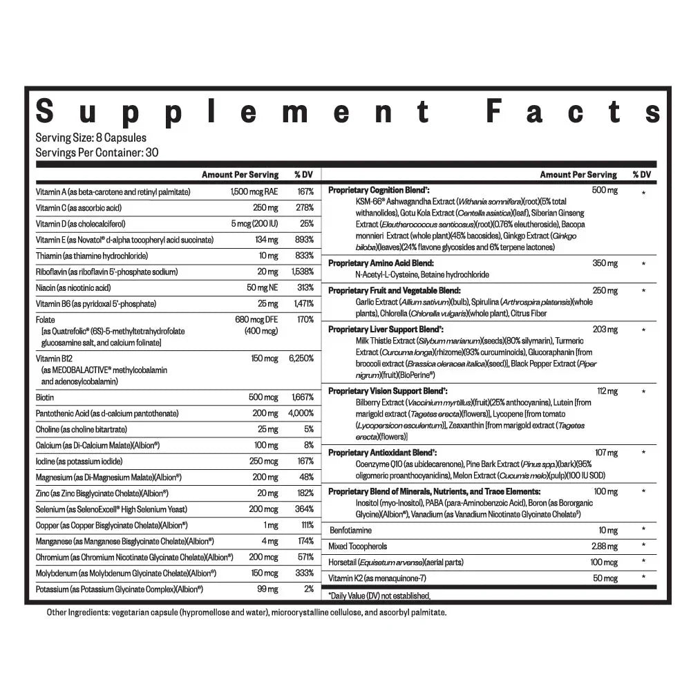 Optimal Multivitamin - 240 capsules - Newtraceuticals