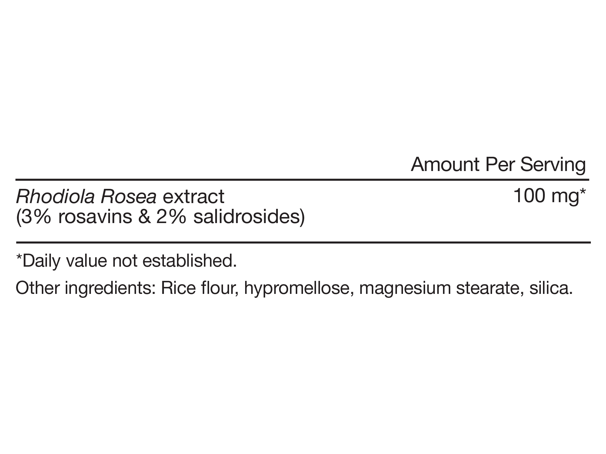 Rhodiola Rosea - 60 capsules