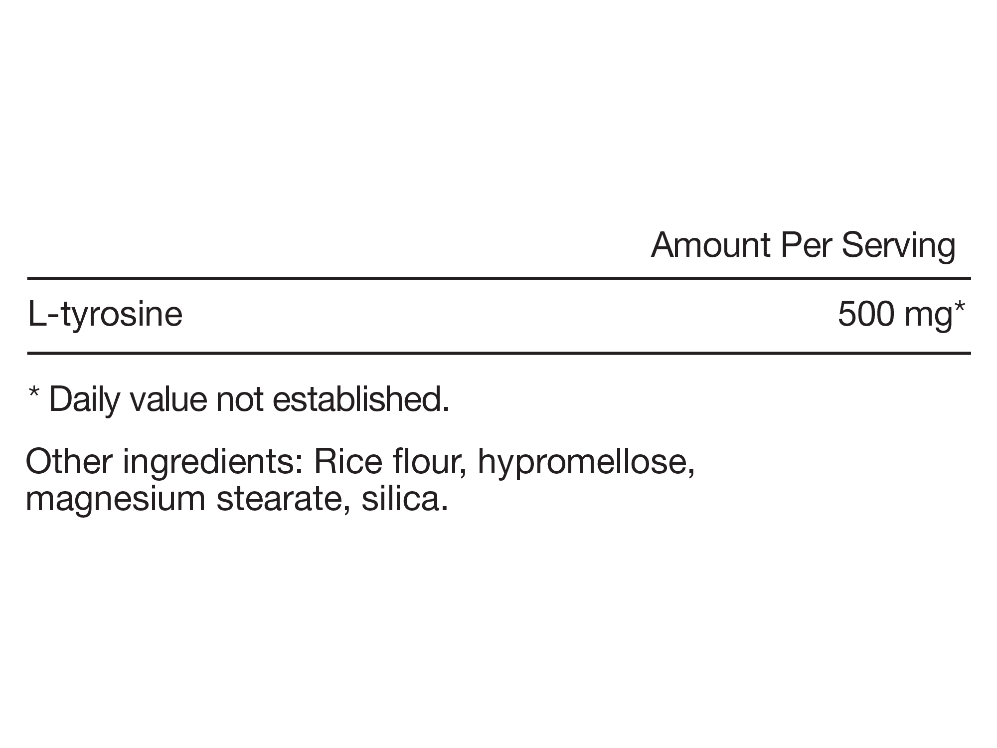 Tyrosine - 60 capsules