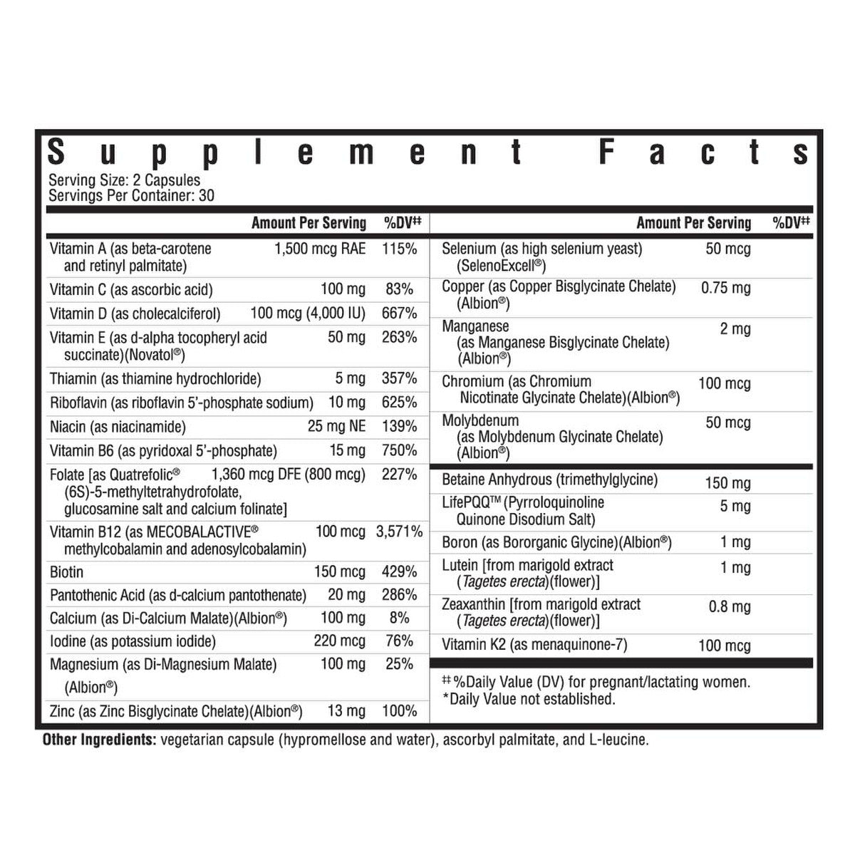 Prenatal Essentials - 60 capsules - Newtraceuticals