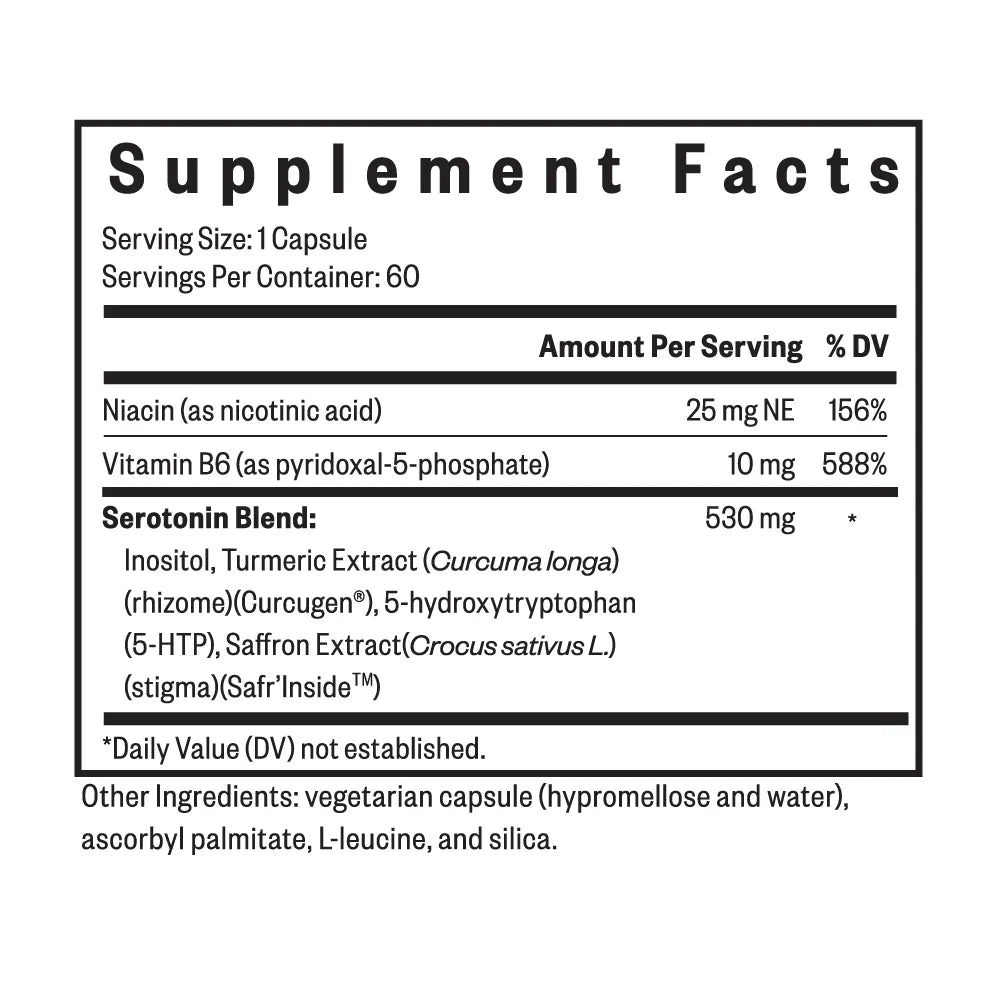 Seratonin Nutrients - 60 capsules - Newtraceuticals